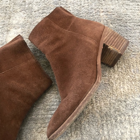MADEWELL Brown Suede Zip Ankle Fashion Boots Bootie Size 7 - Picture 7 of 14